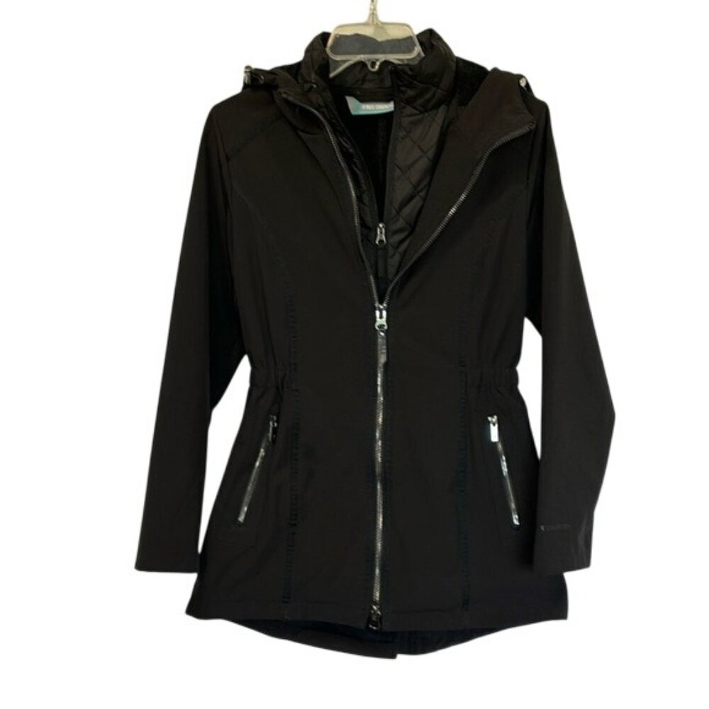 Free Country Black Utility Jacket with Fitted Silhouette, Small
